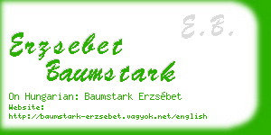 erzsebet baumstark business card